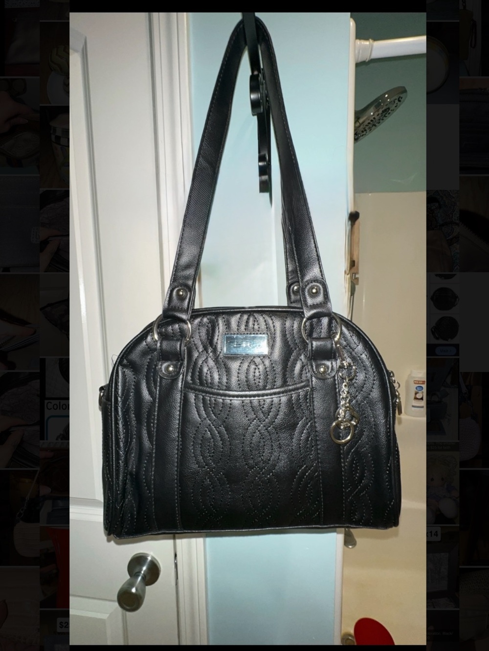 Black  Dome Shoulder Bag -